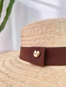 Chapeú Paris Palha Rústica Aba Grande - Preto