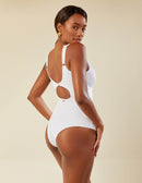 Maiô Drapeado com Detalhes Alça White