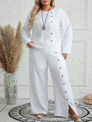 Conjunto feminino texturizado Brunellis Plus Size