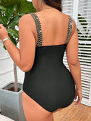 Maiô feminino plus size com detalhe na cintura Alana