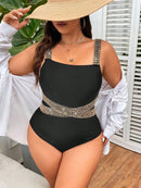 Maiô feminino plus size com detalhe na cintura Alana
