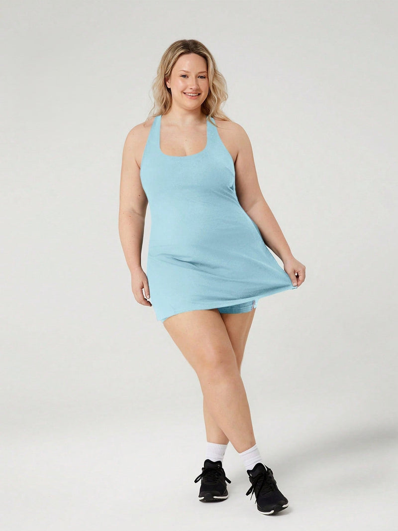 Vestido  com Short Embutido Sabrina. Plus Size