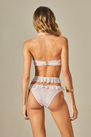 Body Amelie Estampa Pied de Poule Rosa