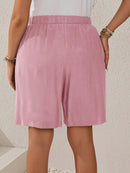 Bermuda Feminina Com Cordão Na Cintura e Bolsos Funcionais - Elise. Plus Size