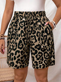 Bermuda Feminina com Estampa Animal Print e Cintura Ajustável - Camille. Plus Size