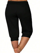 Calça Capri Feminina com Cordão na Cintura - Alessia. Plus Size