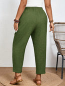 Calça Feminina com  Nó, Bolso Paula. Plus Size