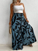 Calça Feminina de Pernas Largas com Cintura Elástica- Noely. Plus Size