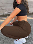 Calça Skinny Feminina de Cintura Alta com Bolso e Zíper - Melanie. Plus Size