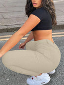 Calça Skinny Feminina de Cintura Alta com Bolso e Zíper - Melanie. Plus Size