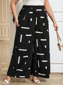 Calça feminina De Perna Larga Dayse. Plus Size