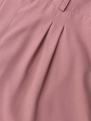 Calça feminina de cintura alta com pregas Iris. Plus Size