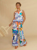 Conjunto Feminino Casual de Praia Zélia. Plus Size