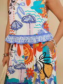 Conjunto Feminino Casual de Praia Zélia. Plus Size