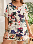 Conjunto Feminino de Camisa e Shorts Solto - Mika. Plus Size