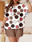 Conjunto Feminino de Camisa e Shorts Solto - Mika. Plus Size