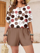 Conjunto Feminino de Camisa e Shorts Solto - Mika. Plus Size