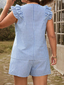 Conjunto Feminino com Blusa de Manga Curta Xadrez e Short - Mily. Plus Size