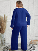 Conjunto Feminino com Blusa de Manga Longa e Calça Ayla. Plus Size