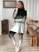 Conjunto Feminino de Camiseta e Legging - Mayran. Plus Size