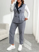 Conjunto Feminino de Colete e Calça Casual - Lúcia. Plus Size