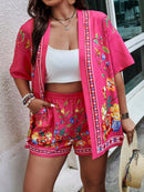 Conjunto Feminino de Kimono e Short com Bolsos - Vitória. Plus Size