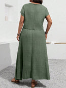 Conjunto feminino, Blusa e saia com decoração de bolso Rosana. Plus Size