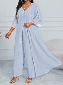 Conjunto feminino elegante com detalhe tipo Tricô  Heloísa. Plus Size