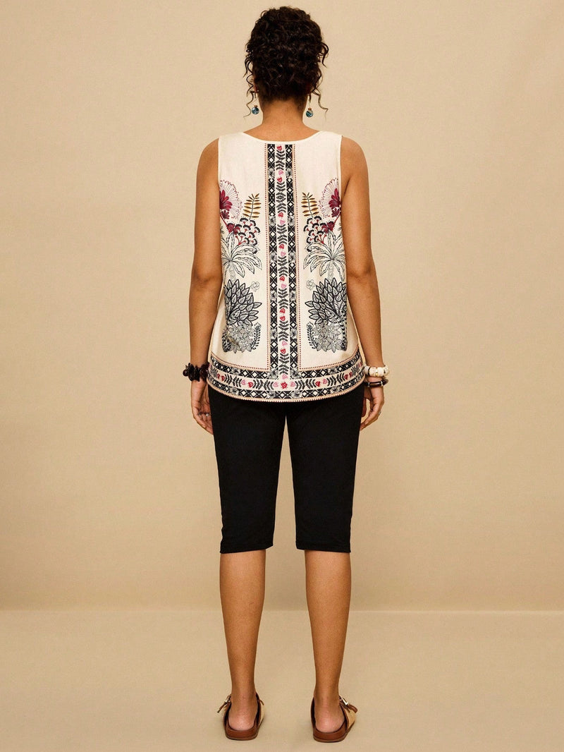 Conjunto feminino estampado Fabi. Plus Size