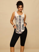 Conjunto feminino estampado Fabi. Plus Size