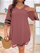 Vestido Feminino Manga 3/4 Leticia Plus Size