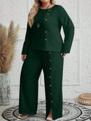 Conjunto feminino texturizado Brunellis Plus Size