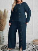 Conjunto feminino texturizado Brunellis Plus Size