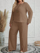 Conjunto feminino texturizado Brunellis Plus Size