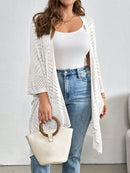 Cardigan Feminina de Praia com Efeito Vazado - Nicole. Plus Size