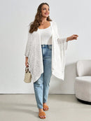 Cardigan Feminina de Praia com Efeito Vazado - Nicole. Plus Size