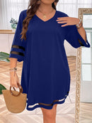 Vestido Feminino Manga 3/4 Leticia Plus Size