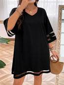 Vestido Feminino Manga 3/4 Leticia Plus Size