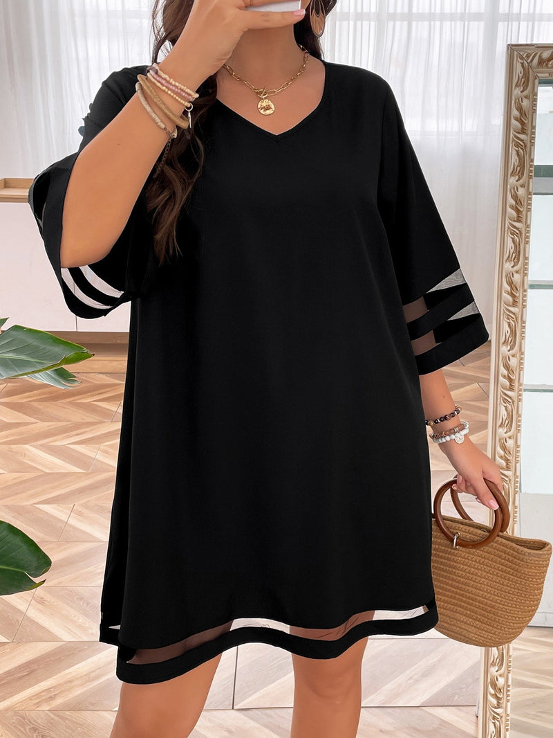 Vestido Feminino Manga 3/4 Leticia Plus Size