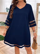 Vestido Feminino Manga 3/4 Leticia Plus Size