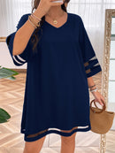 Vestido Feminino Manga 3/4 Leticia Plus Size