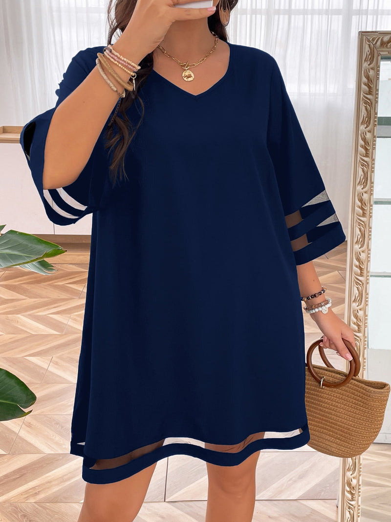 Vestido Feminino Manga 3/4 Leticia Plus Size