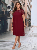 Vestido Feminino manga curta Mariana Plus Size