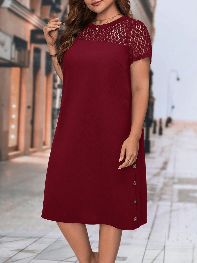 Vestido Feminino manga curta Mariana Plus Size