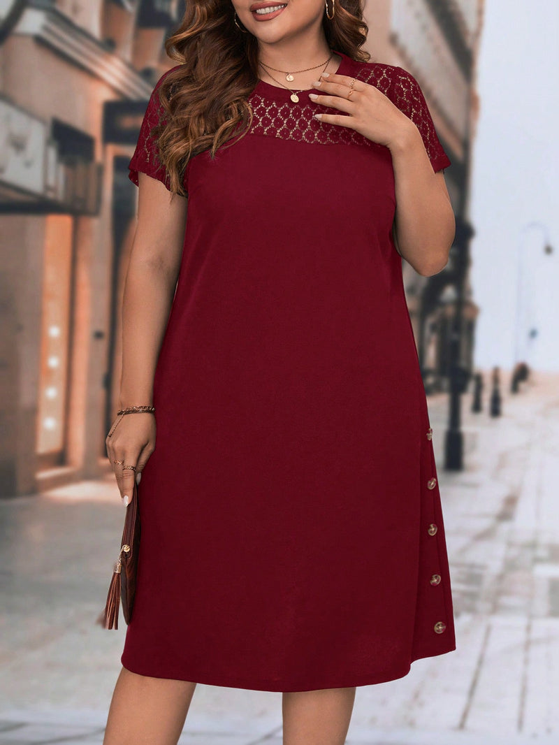 Vestido Feminino manga curta Mariana Plus Size