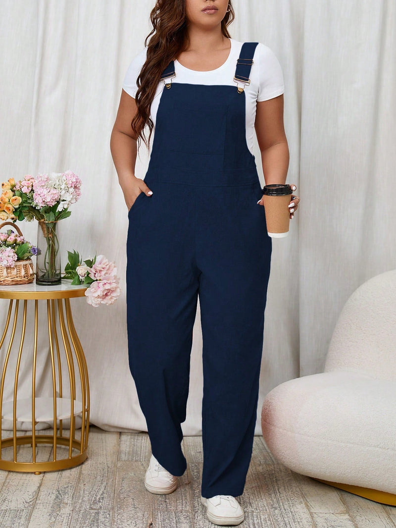 Macacão Feminino com Bolso Classic Plus Size