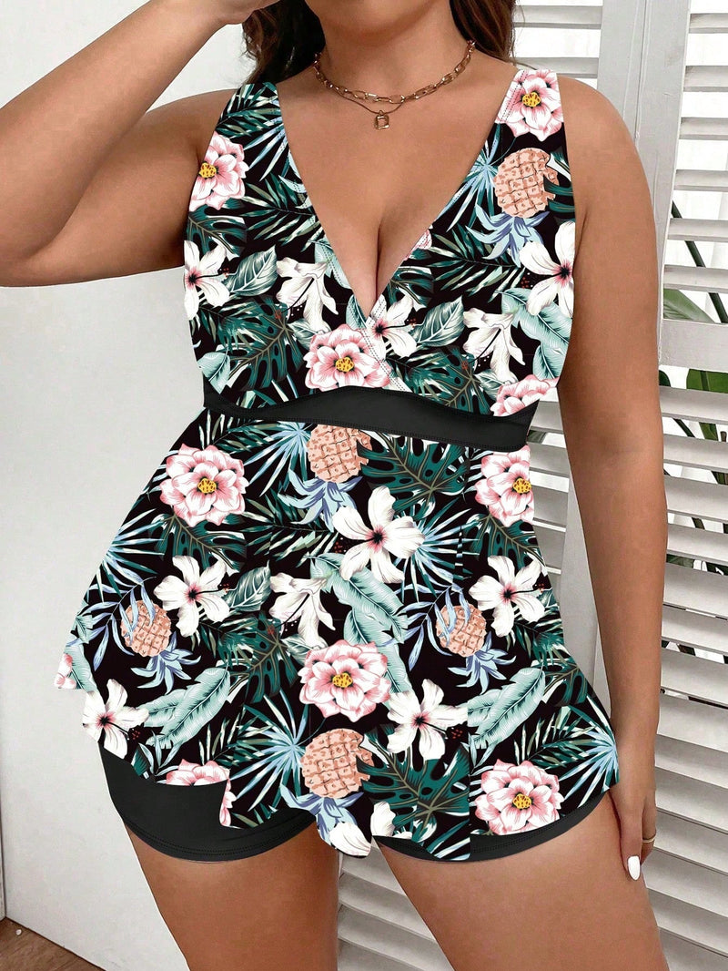 Tankini Feminino Estampado Pietra Plus Size