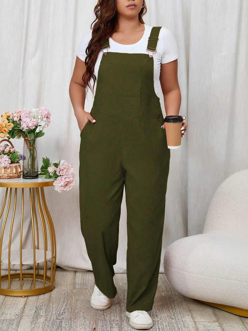 Macacão Feminino com Bolso Classic Plus Size