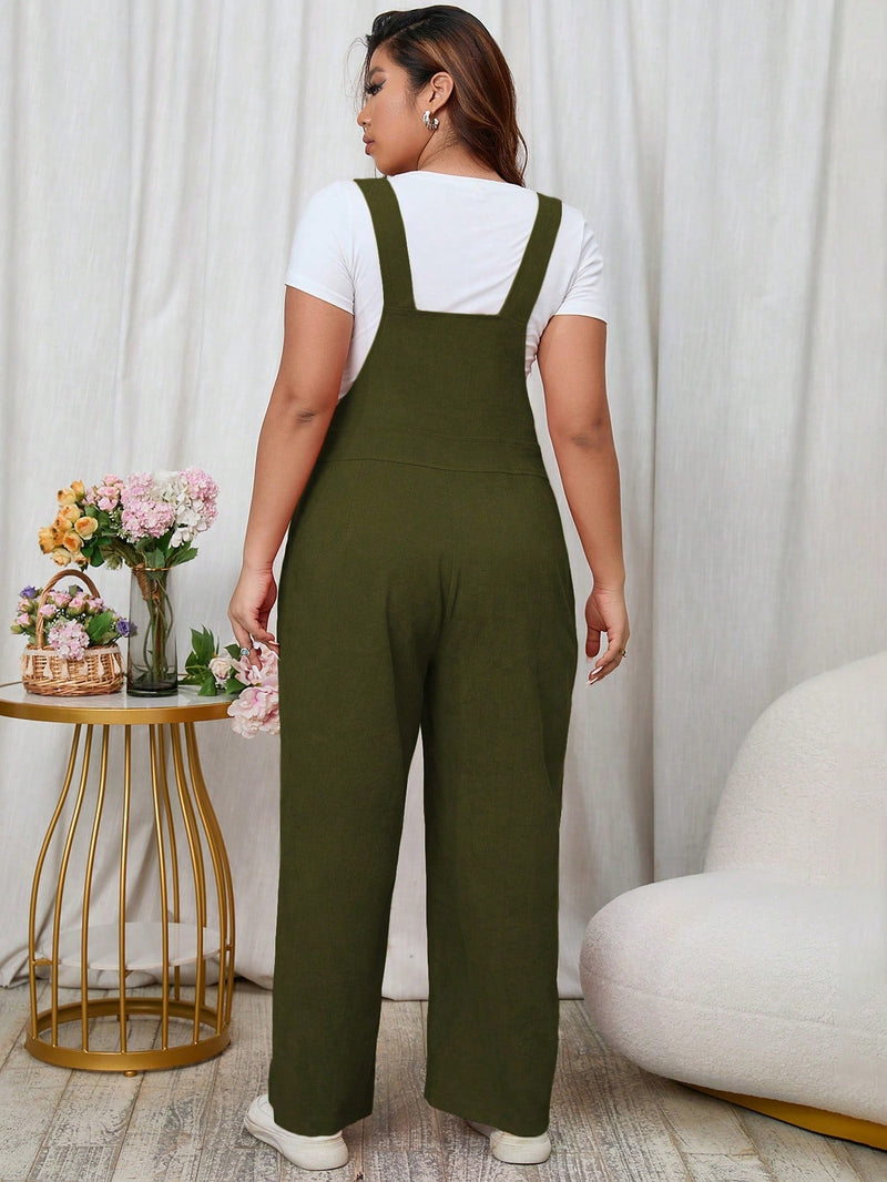 Macacão Feminino com Bolso Classic Plus Size