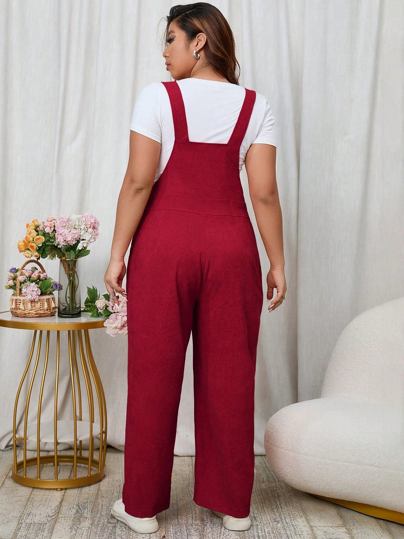 Macacão Feminino com Bolso Classic Plus Size